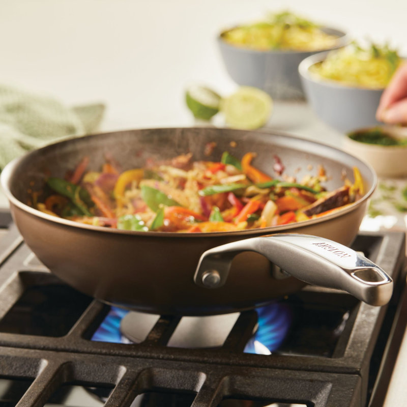 Anolon Ascend Hard Anodized Nonstick Stir Fry Pan, Induction Compatible